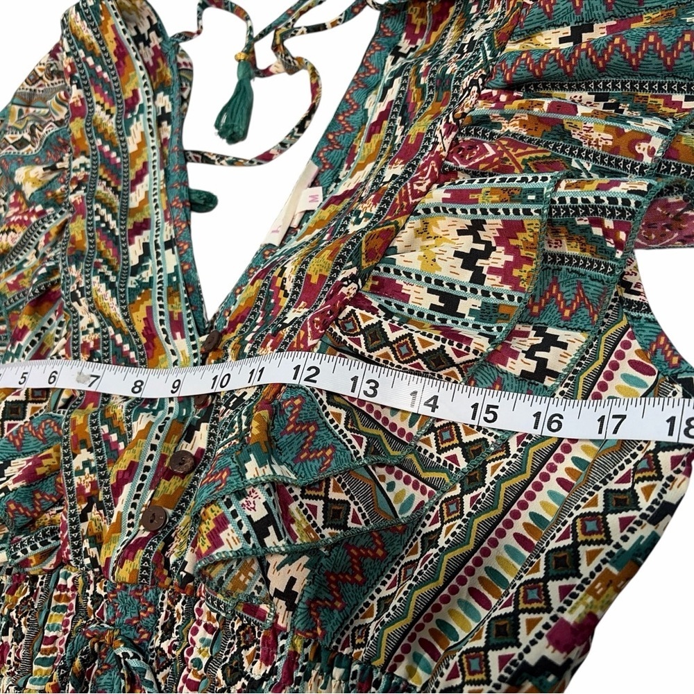 Boemo Anthropologie Short Women Dress Paisley Size M Medium - Picture 10 of 11